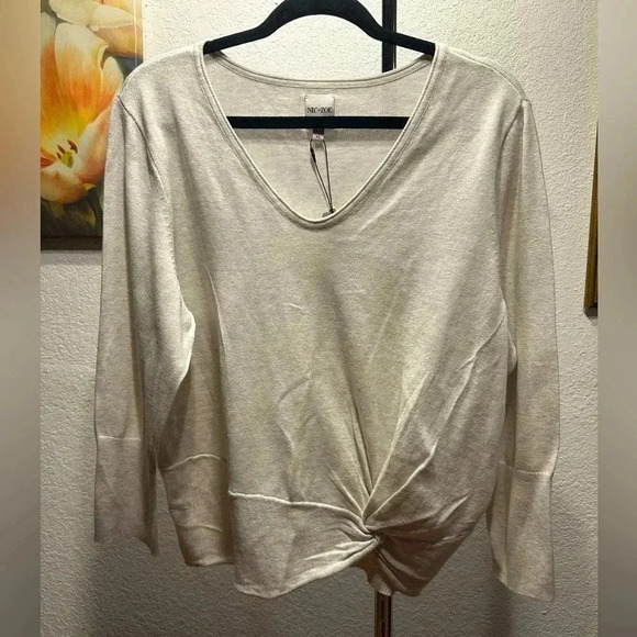 Nice+Zoe paper white tops size XL - Picture 1 of 10